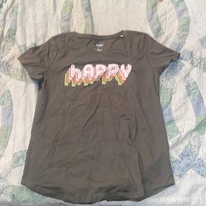 Small Sonoma Olive Green “Happy” T shirt